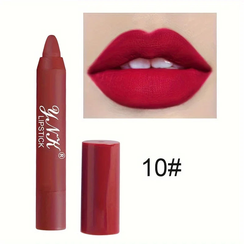 Nude Series Velvet Matte Lipstick Pencil – Waterproof, Long-Lasting Red Lipstick, Lip Tint Pen, Cosmetic Makeup