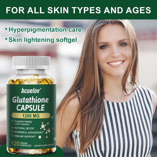 Glutathione Capsules - 1200mg - Detoxifying & Immune Support, Aging Defense, Improve Energy, Beautiful Skin Dietary Supplement