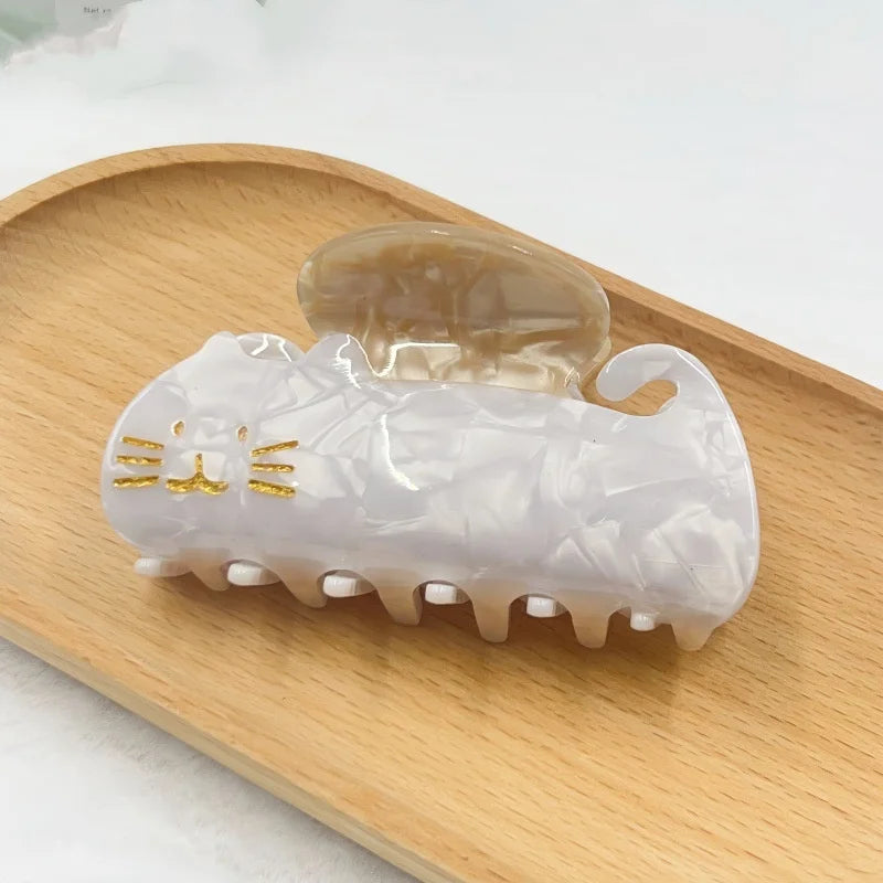 Refreshing World Rabbit Hair Claw Cute Bunny Dog Ins Style Acetate Strong Hair Claw Clips Hair Accessories for Women Girls