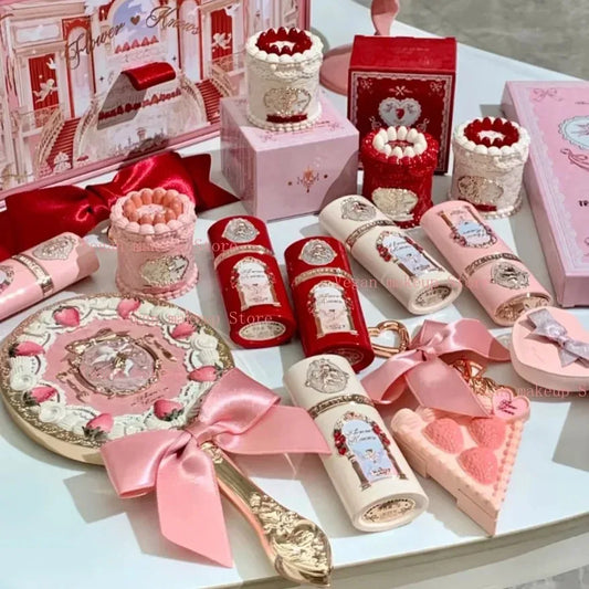 Flower Knows Strawberry Cupid Collection Makeup Kit Full Professional Face Palette Blush Eyeshadow Lip Cream Solid Perfume Sets