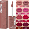 DUNUF 8-color matte velvet smooth easy-to-apply square tube lip gloss waterproof three-dimensional plumping lipstick