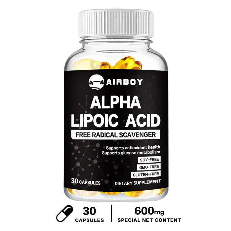 Alpha Lipoic Acid 600mg - Powerful Antioxidant, Skin Care, Protect Liver, Brain and Nerve Health