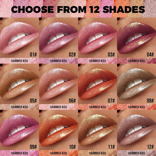 1PC Glitter Pearl, Various Shades, Cream Texture, Non-stick Cup, Sparkling Lipstick, Suitable for Christmas, Halloween Makeup