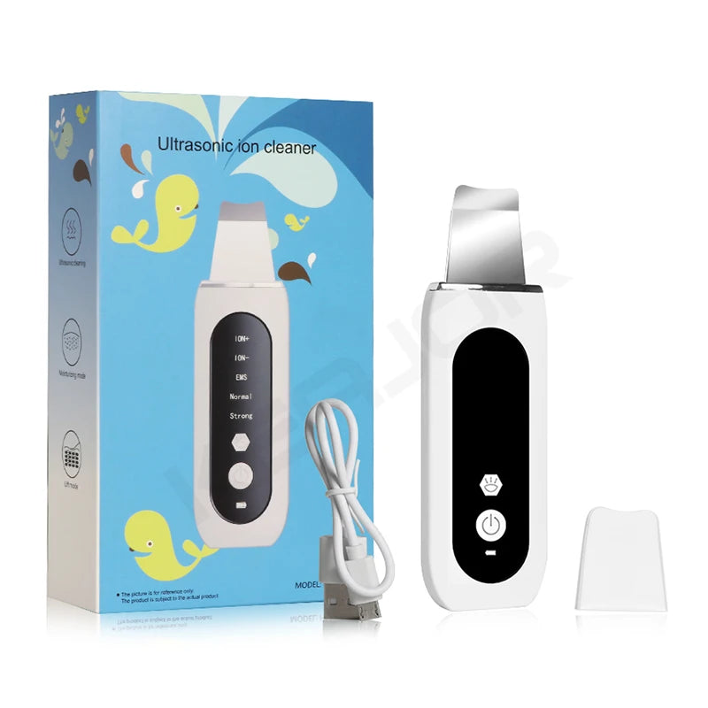 Ultrasonic Skin Scrubber Facial Peeling Face Scrubber Blackhead Remover Ance Pore Deep Facial Cleaning Spatula Facial Cleanser