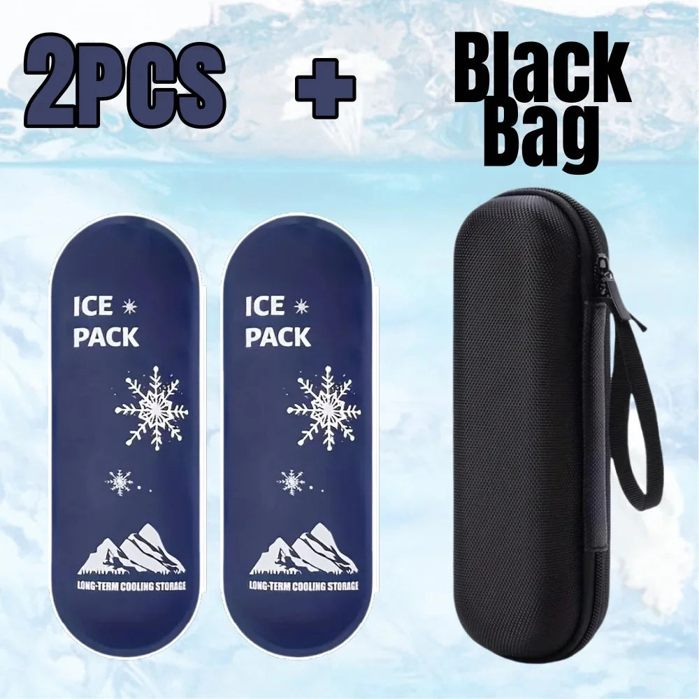 1/6pcs Insulin Gel Ice Bag Reusable Cooling Bag Refrigerated Ice Strip Cold Insulation Ice Pack for Pain Relief Medicine Storage