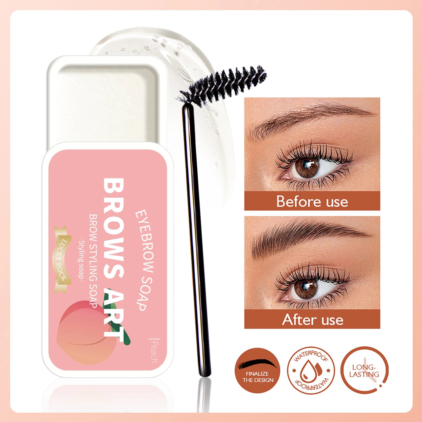 4-color eyebrow styling wax, styling gel, waterproof, natural, long-lasting, transparent eyebrow soap, eyebrow styling cream
