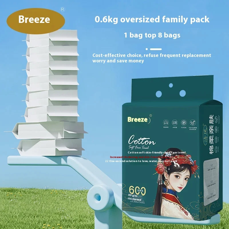 Hanging Face Wash Towel Disposable Cotton Towel Absorbent Lint Free Extractable Wall Mounted Face Towel Makeup Remover Towel