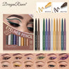12-Piece Colorful Eyeliner Set, Waterproof, Non-Smudged, Non-Irritating, Long-Lasting Makeup Effect, Multi-Colorful Holiday Performance Stage Eyeliner Set Gift Set