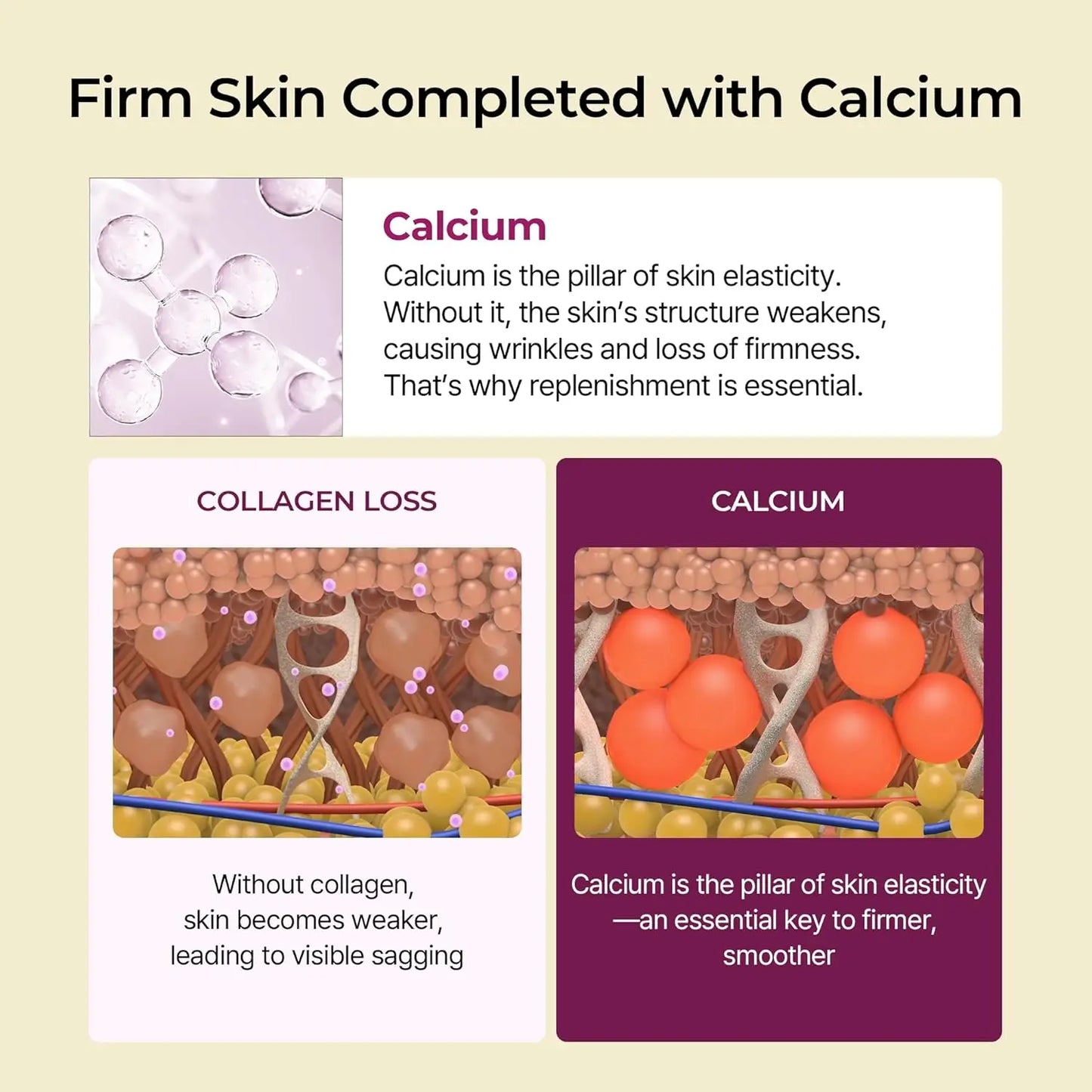 Calcium Multi Balm Stick, Collagen & Elastin Wrinkle Stick, All-in-One Hydrating Lip Balm, Eye Cream, Neck Cream, Makeup Base