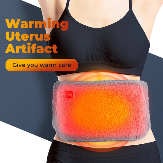 Electric Heating Belt With Hand Pockets Period Cramps Body Joints Pain Menstrual Heating Pad USB Uterus Hand Warmer Menstrual