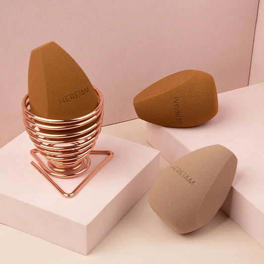 HEREIAM New Makeup Sponge Puff With Storage Bag Dry and Wet Professional For Foundation Soft Smooth Beauty Tools & Accessories