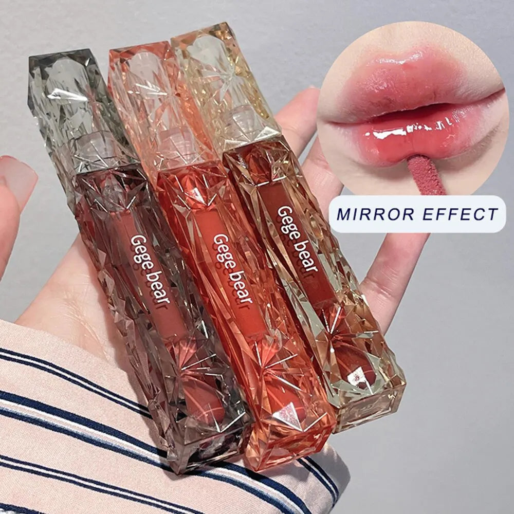 Gege Bear Crystal Mirror Water Lip Gloss – Hydrating, Ultra-Moisturizing, High Shine Glossy Lip Tint for Fuller Lips
