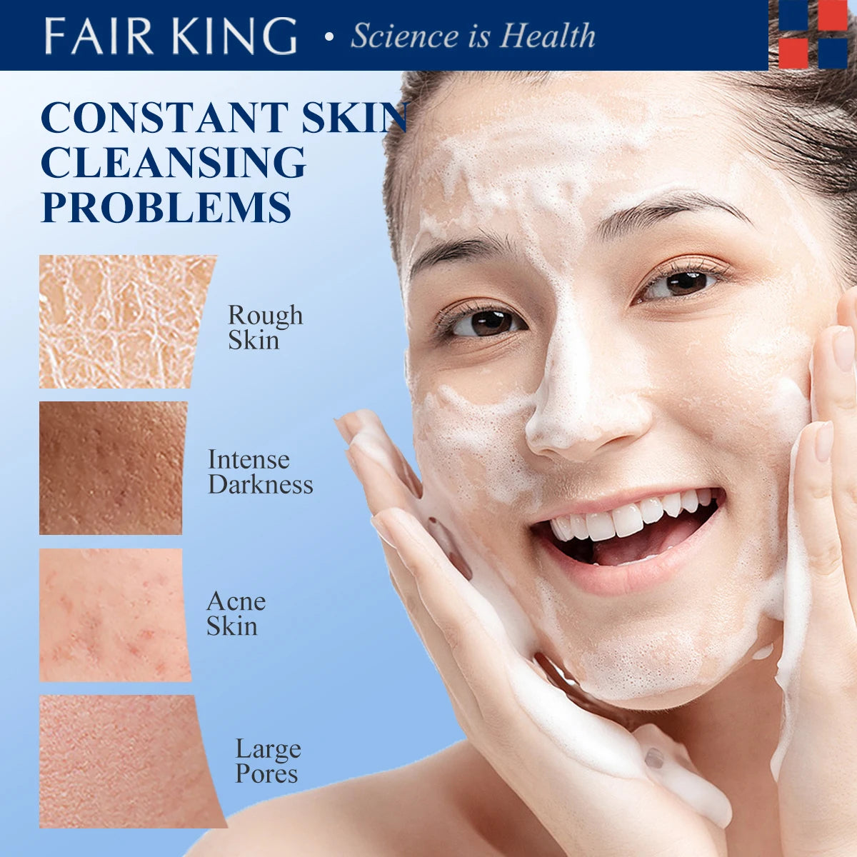 Foaming Exfoliating Mousse Deep Remove Cleaning All Skin Types Wash Face Smooth Moisturizing Skin Exfoliator Unblock Pores 60ML