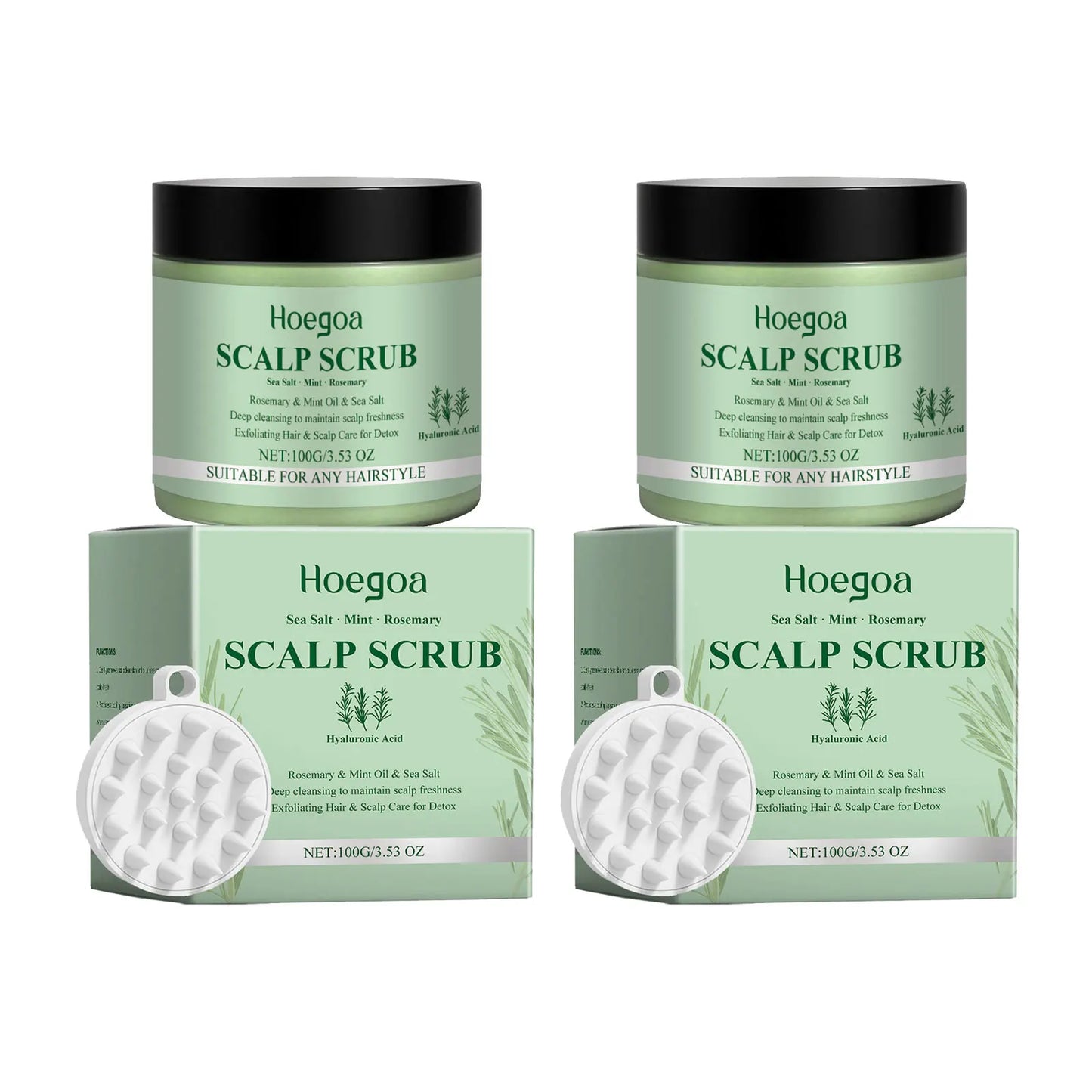 Rosemary Scalp Scrub Gentle Deeply Cleansing Shampoo Moisturizing Cooling Nourishing Soothing Hair Scalp Massager Care Products