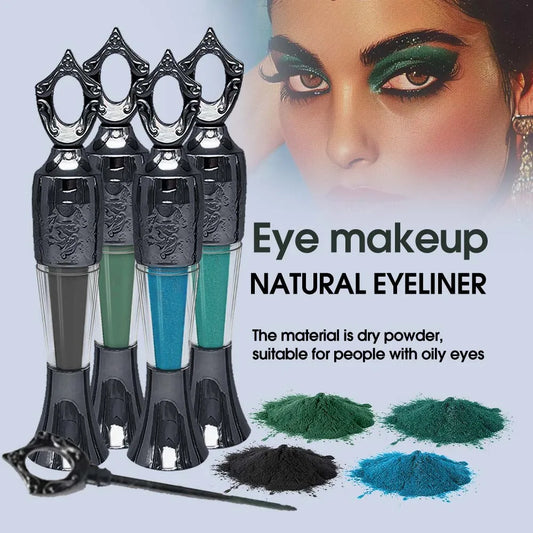 4Colors Etro Bottle Powder Eyeliner Mineral Powder Eye Liner Stick Waterproof Long Lasting Black Kohl Eyeshadow No Smudge Makeup