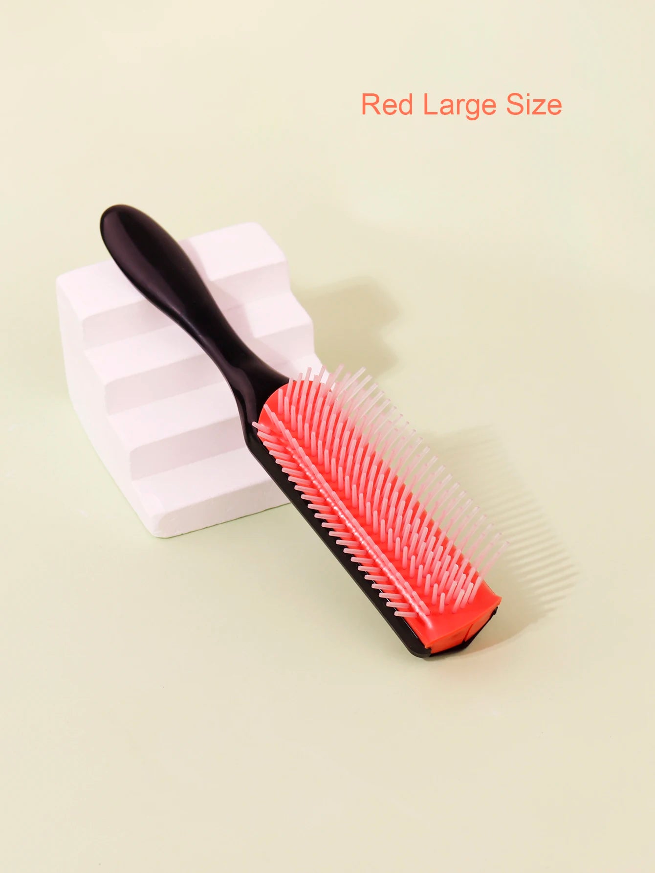 1pcs 9-row wrinkle removal massage curly hair brush, detachable 9-row comb plastic wet hair brush