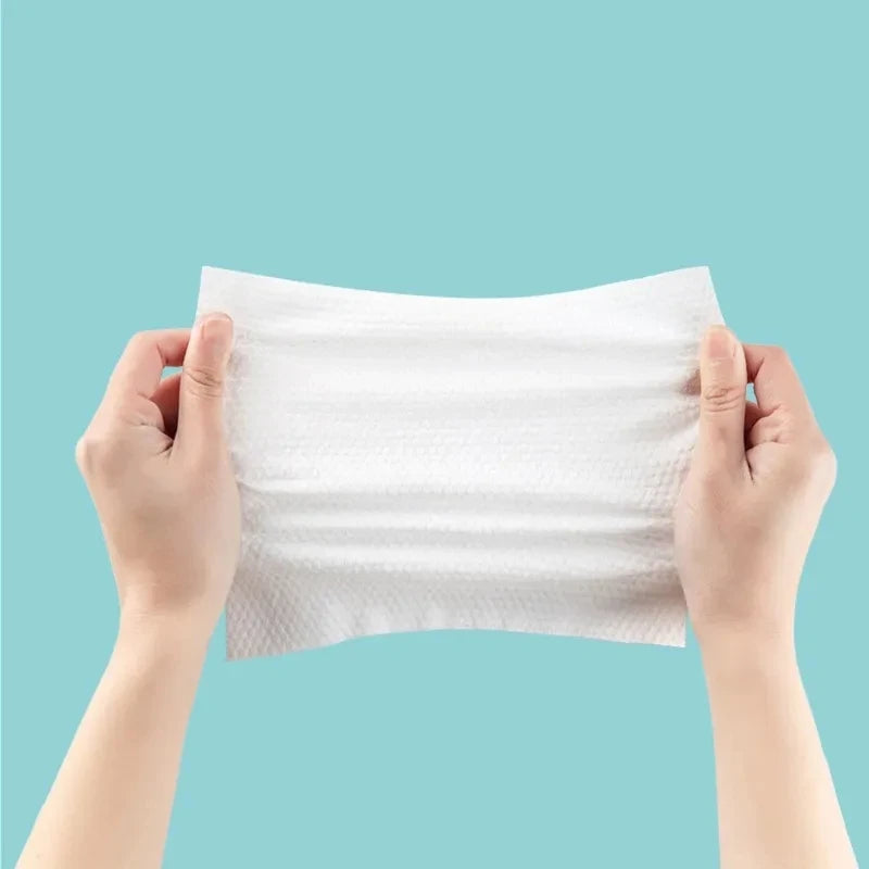 1 bag Thickened Disposable Face Towel 100Cotton Soft Fabric Travel Cleansing Dry Wet Makeup Remover Pearl Cotton Reusable