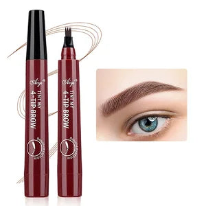 Precision Four-Tip Waterproof Eyebrow Pencil – Long-Lasting, Smudge-Proof, Natural Finish Eyebrow Enhancer