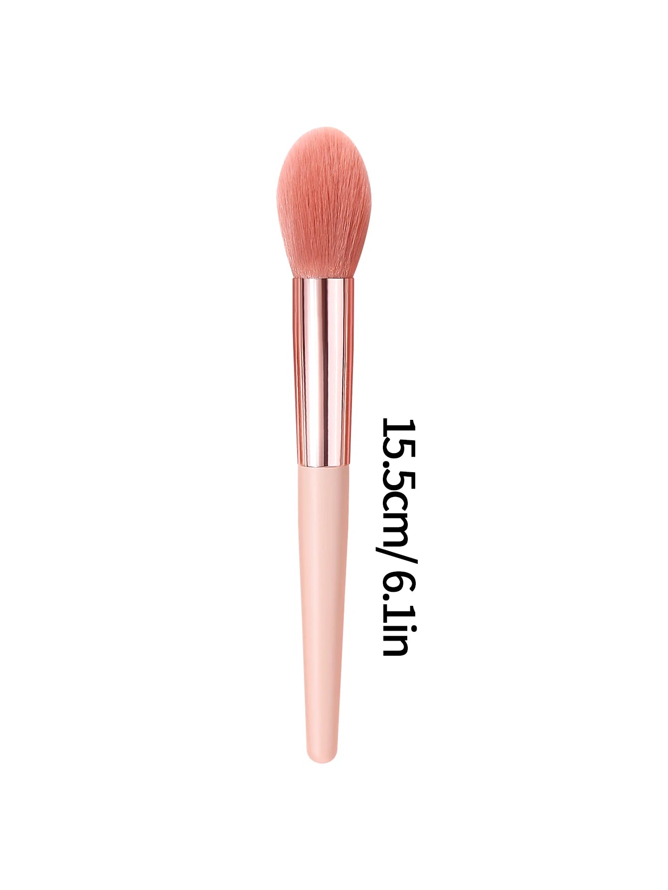 3 pieces of soft fiber makeup brushes: blush brush, powder brush, contour brush and contouring brush, all for makeup application