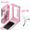 JEMEDO 5D 0.07mm Lash Extensions W-Shape Eyelash Extensions Natural Premade Volume Fans C/D/M Curl Lashes For Beauty Eye Makeup