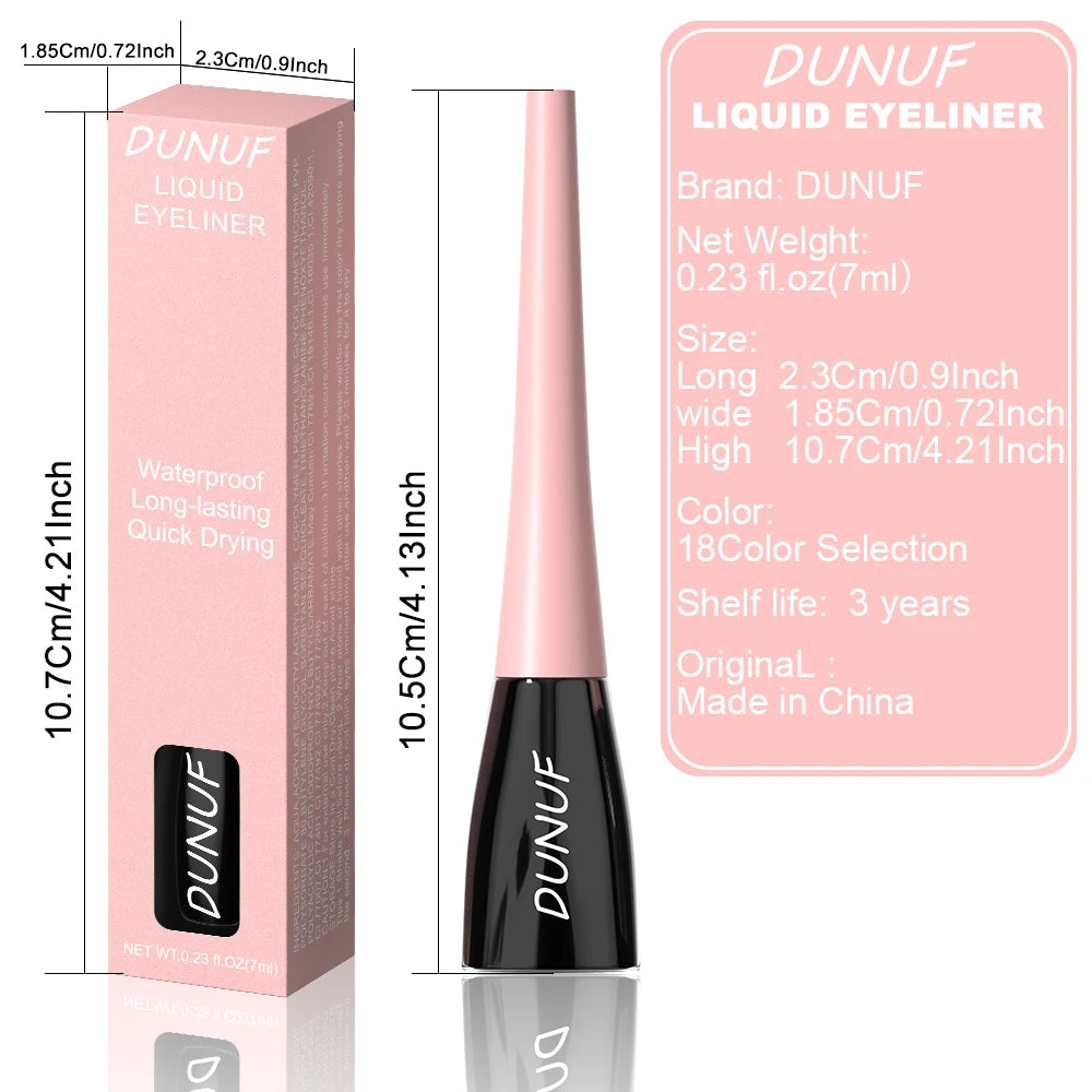 DUNUF 1 Pcs Waterproof Long-Wearing Liquid Eyeliner - Smudge-Resistant, Transfer-Proof, Perfect For Creating Dramatic Looks