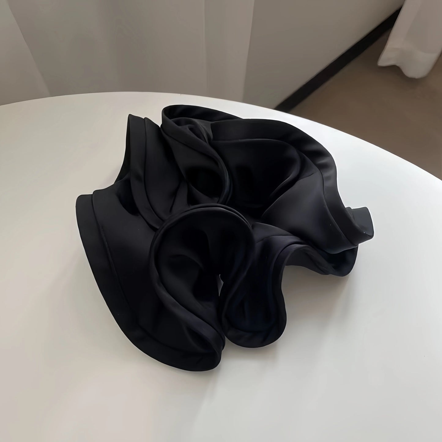 Korean Big Hair Tie Ribbon Scrunchies Satin Elastic Hair Band Bow Women Simple Temperament New Style Ponytail Hair Accessories