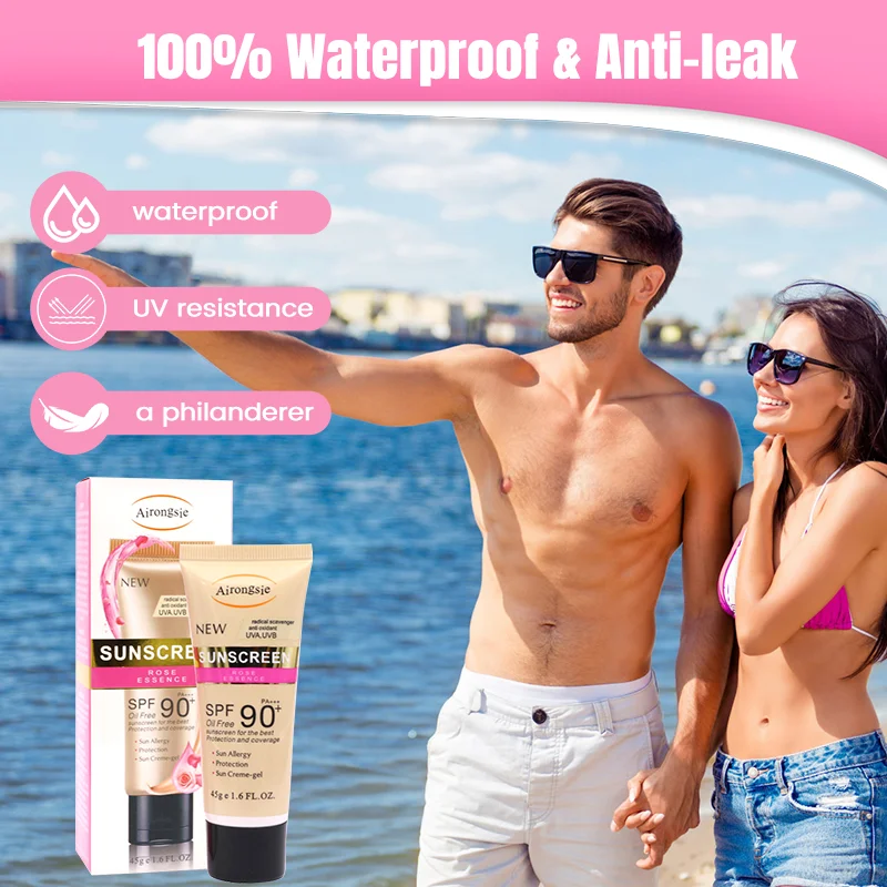 Sunscreen Spf60 Spf90 Facial Body Sun Cream Sunblock Skin Protective Oil Control Isolation Lotion Blocker Refreshing Skin Care