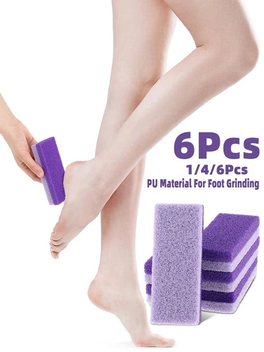 1/4/6Pcs Foot Pumice Stone Exfoliating File, Callus Dead Skin Remover,Heel Brush,Salon Foot Scrub Pad,Pedicure Exfoliating Tools