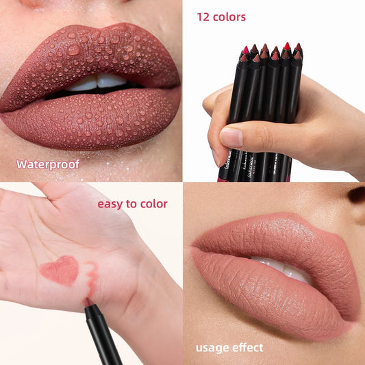 Lip Liners Pencil Eyeliner Lips Original Makeup Long Lasting Lip Liner Set Lipliner Pencil Waterproof Cosmetics Brown Lipstick