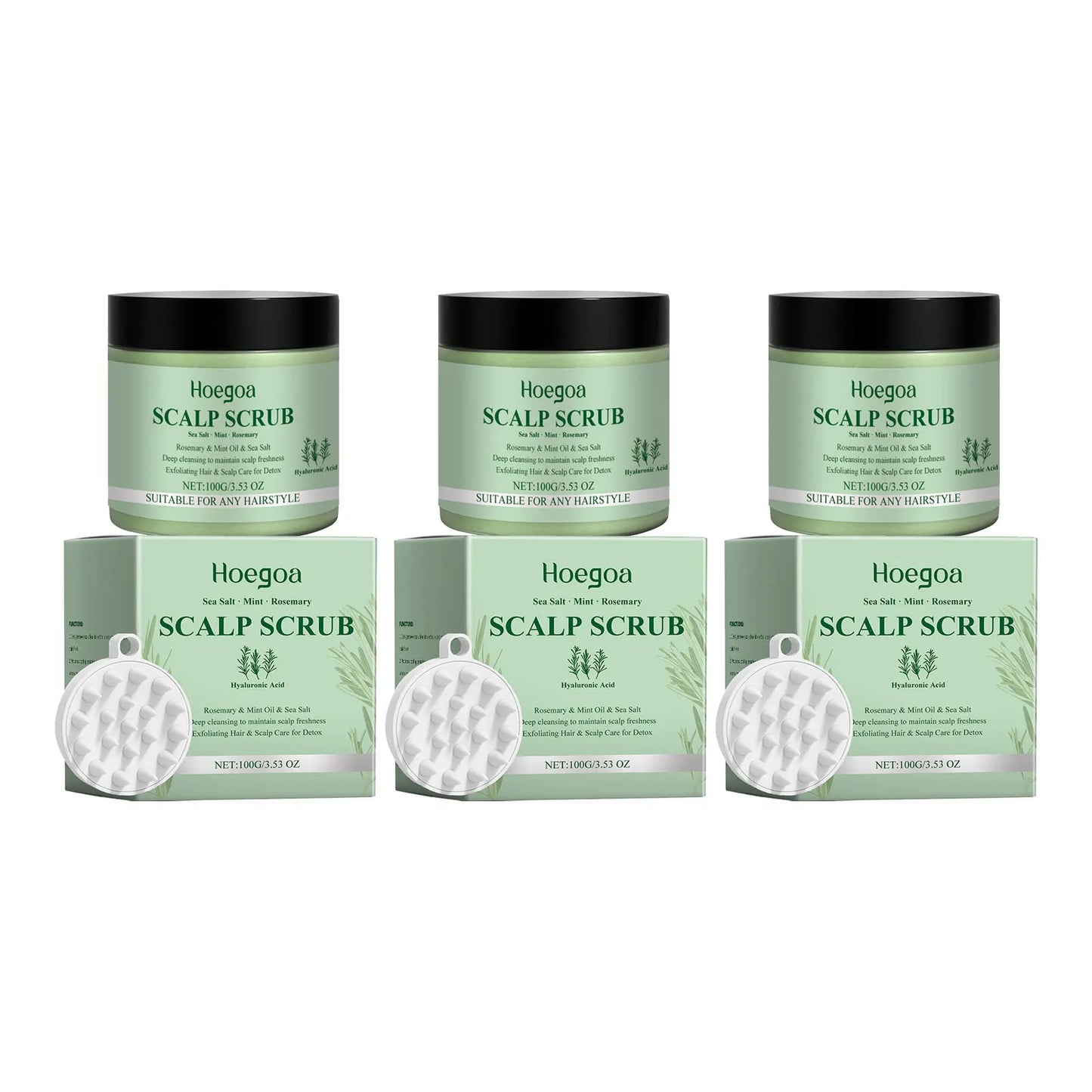 Rosemary Scalp Scrub Gentle Deeply Cleansing Shampoo Moisturizing Cooling Nourishing Soothing Hair Scalp Massager Care Products