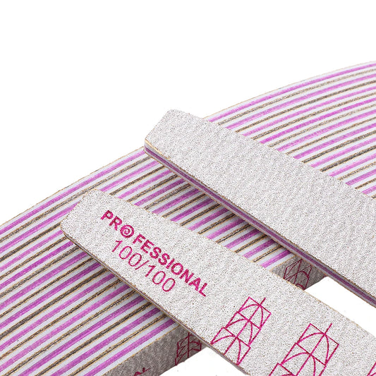 5/10 Pcs Double Sided Nail Art File Set With Scale Grey Sandpaper Nail Stylist Supplies Manicure Products Sand Nails Salon Tools