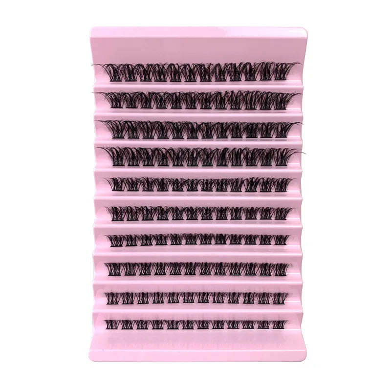 Fluffy False Eyelashes Eyelash Extensions, 10 Pairs Wispy Cat-Eye Look Faux Lashes, Natural Look Eyelash Extensions, Volumized F