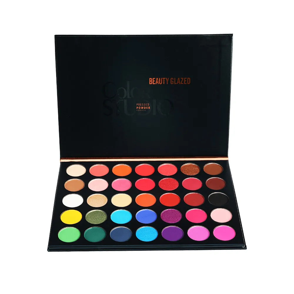 BEAUTY GLAZED Palette Eyeshadow 35 Colors Matte / Shimmer Natural Smokey Glitter Eyeshadow Make Up