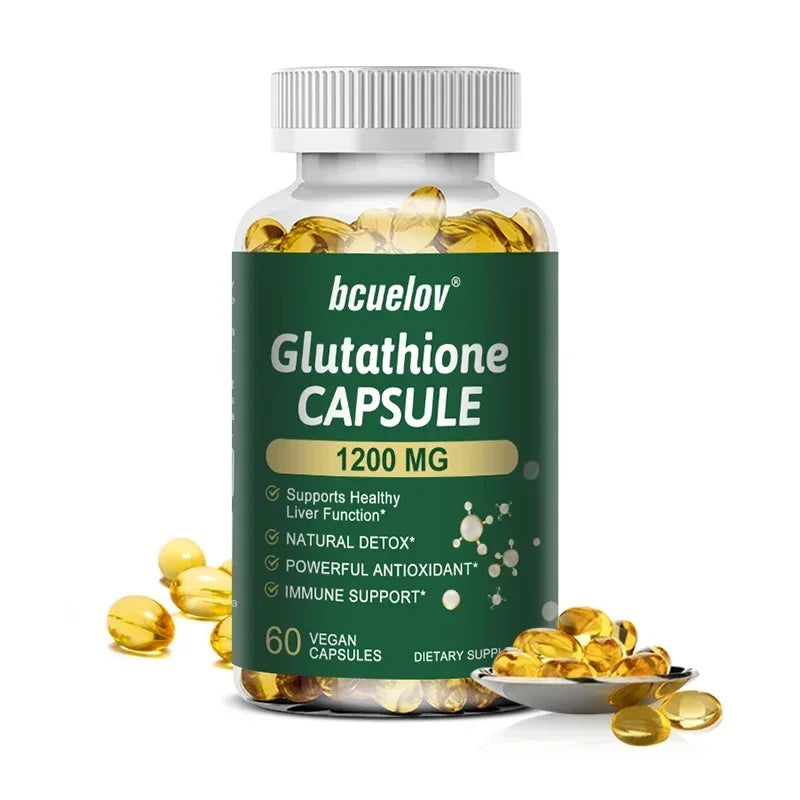 Glutathione Capsules - 1200mg - Detoxifying & Immune Support, Aging Defense, Improve Energy, Beautiful Skin Dietary Supplement