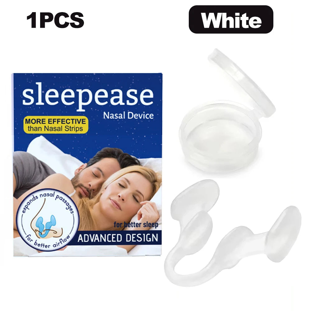 1~2Pcs Silicone Nose Clip Anti Snoring Nasal Dilator Stop Snore Aid Easy Breathe Improve Sleeping Rhinitis