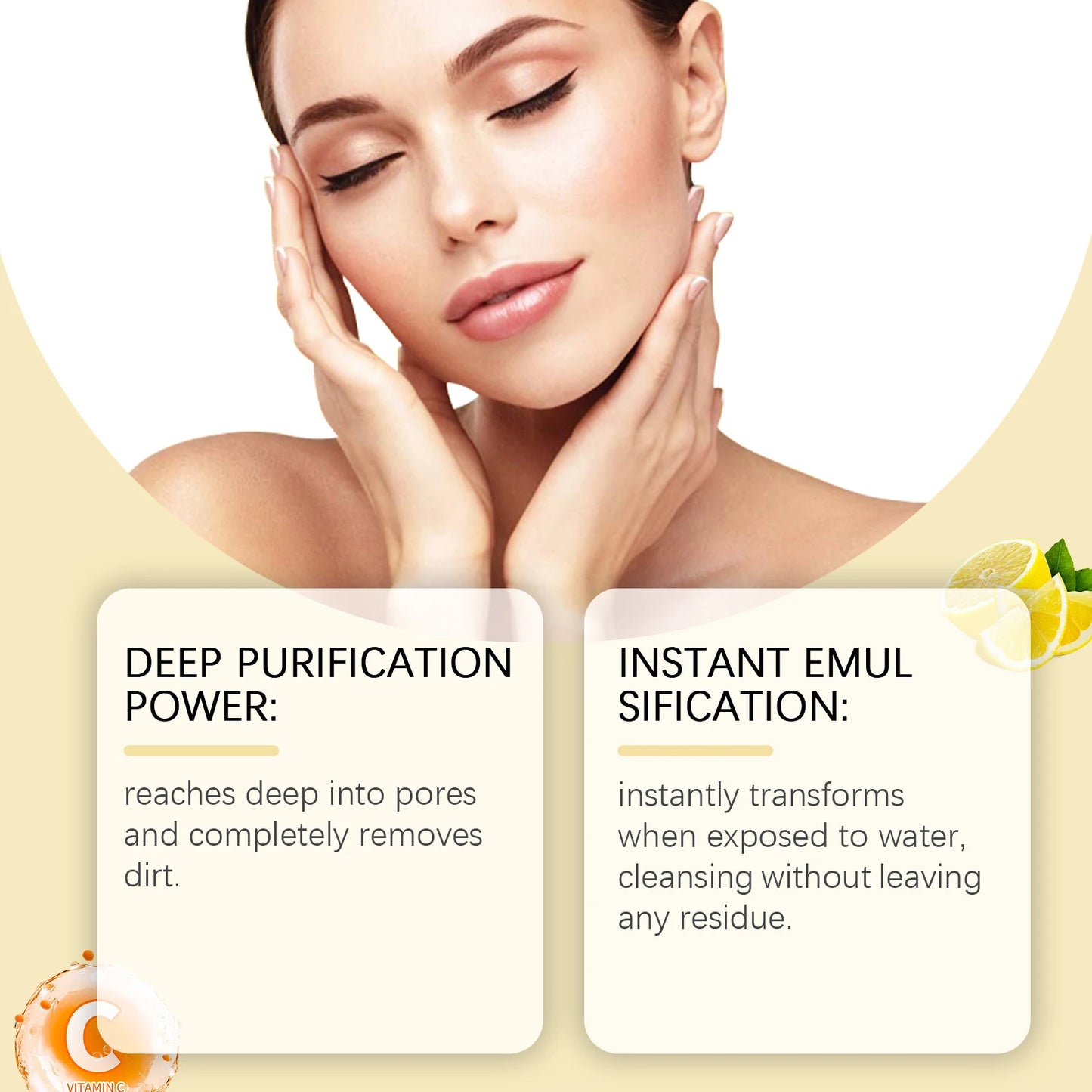 Vitamin C Cleansing Oil Makeup Remover Oil Deep Cleansing Pore Dirt Remove Blackhead Non-greasy Smooth Refreshing Cleansing Oil