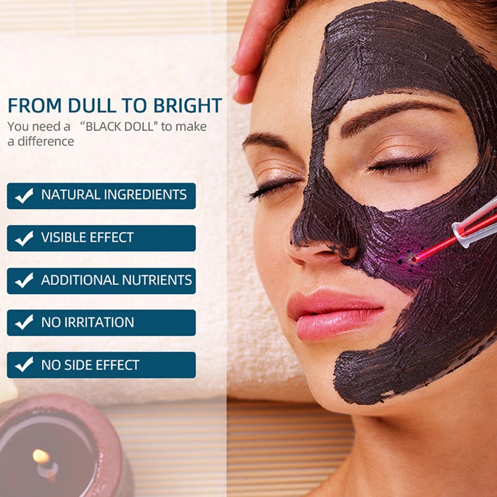 Black Gel Mask For ND YAG Laser Skin Peeling Carbon Cream Rejuvenation Whitening Facial Moisturizing Peel Deep Cleaning 80ML/PCS