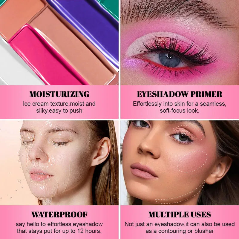 White Dark Matte Eye Shadow Primer Suitable for Oily Eyelid Eye Makeup Base Waterproof and Stain Resistant,Durable Cream Liquid