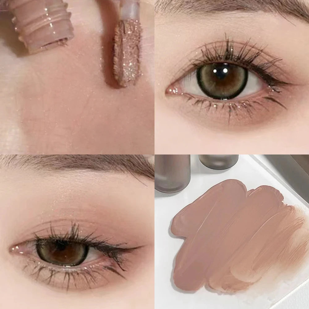 Single-Color Eyeshadow Liquid - Matte, Velvety, Enhances Complexion, Low Saturation, Blendable, Soft Matte Finish, Easy to Apply