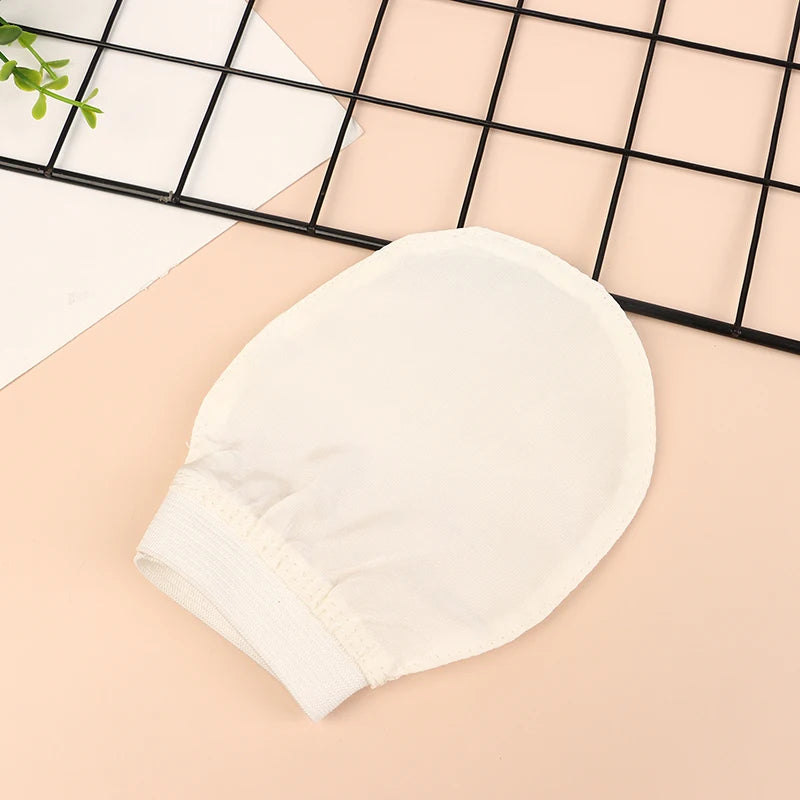 Silk Exfoliating Face Wash Beauty Towel Soft Exfoliating Skin Bath Scrub Silk Bath Face Wash Gloves