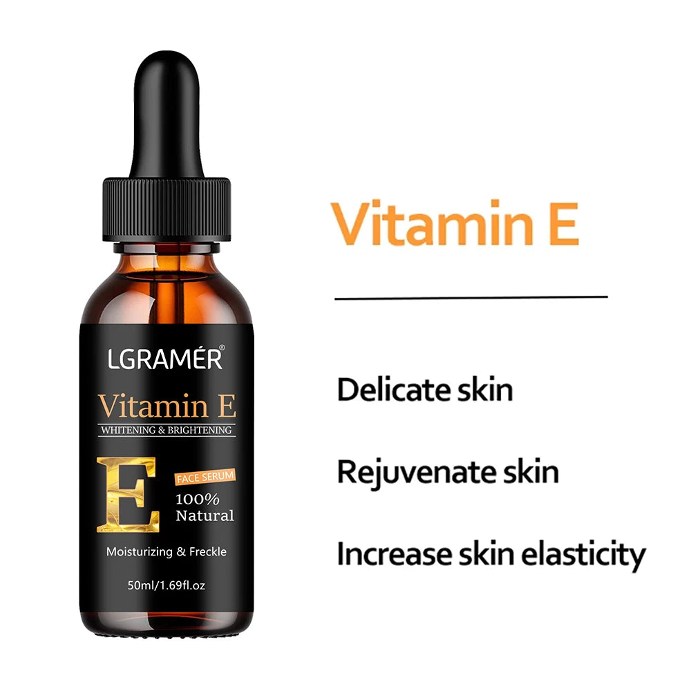 Vitamin E Face Serum Whitening Shrinking Pore Wrinkle Removing Blackspot Lightening Skin Care Essence Skin Care Product
