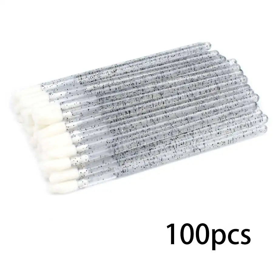 100 Pcs Disposable Lip Lint Free Applicators Lipstick Testers Wands Applicators for Makeup Lip Brushes Makeup Beauty Tool