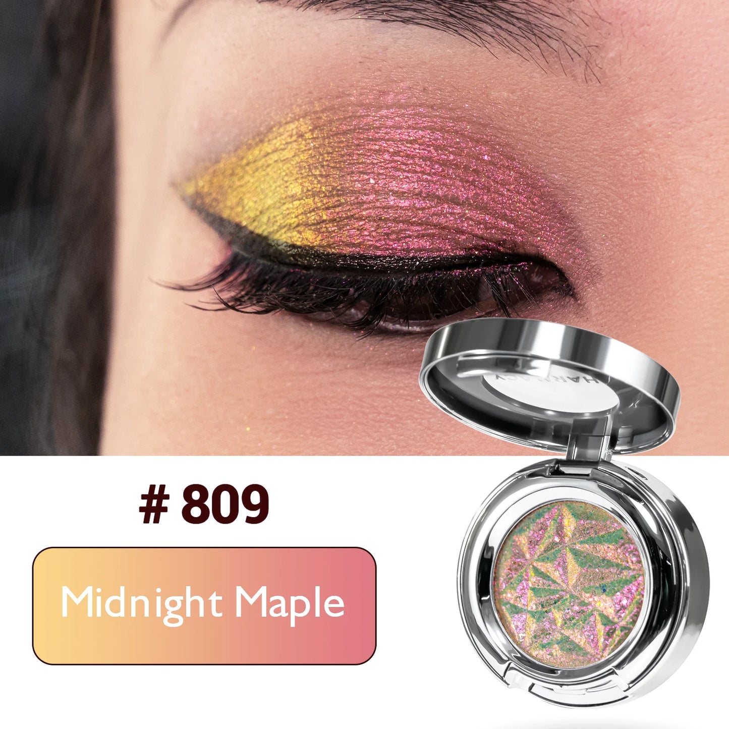 CHARMACY Duochrome Long-lasting Eyeshadow Palette High Quality Pigment Shadows with Glitter Makeup Cosmetic for Eye Women