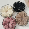 Korean Fashion Big Scrunchies For Girls Pink White Hairties For Bun Hairstyle Hair Bands Hair Accessories For Women Headwear
