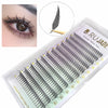 RUJADE Feather Shape Premade Fan Lashes Comic Spire Eyelashes Automatic Flowering Russian Volume Eyelash Extension Fairy Lashes
