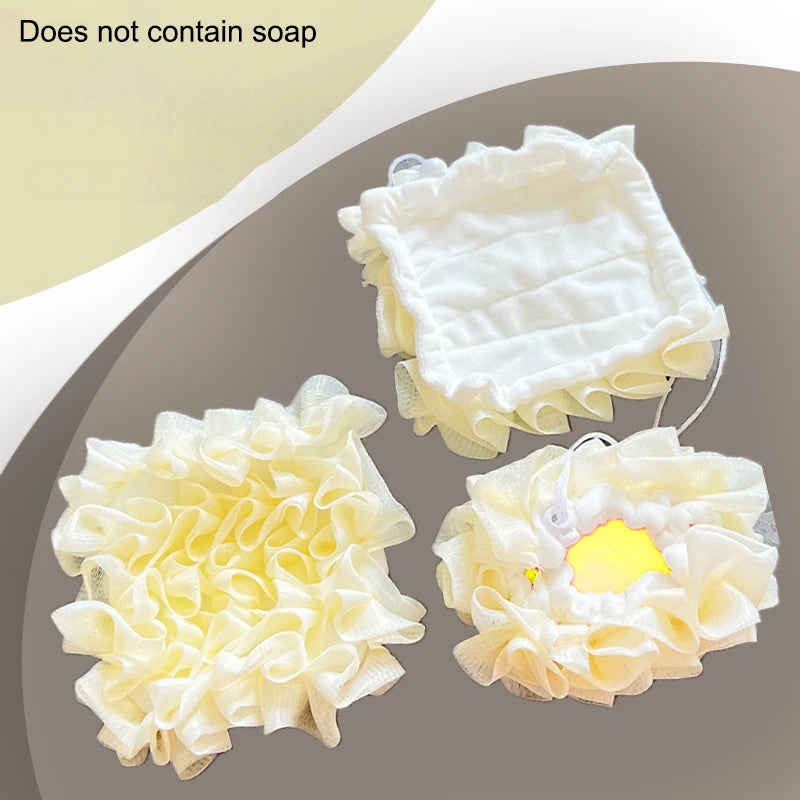 1 Piece Of Soft Loofah Sponge Bath Ball -2-in-1 Soap Dispenser And Body Scrub, Bathroom Exfoliating Shower Ball For Men Women