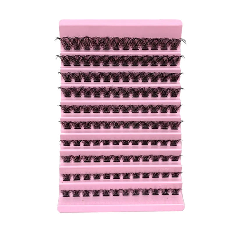 Fluffy False Eyelashes Eyelash Extensions, 10 Pairs Wispy Cat-Eye Look Faux Lashes, Natural Look Eyelash Extensions, Volumized F