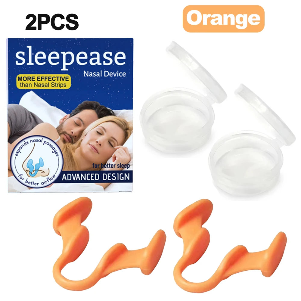 1~2Pcs Silicone Nose Clip Anti Snoring Nasal Dilator Stop Snore Aid Easy Breathe Improve Sleeping Rhinitis
