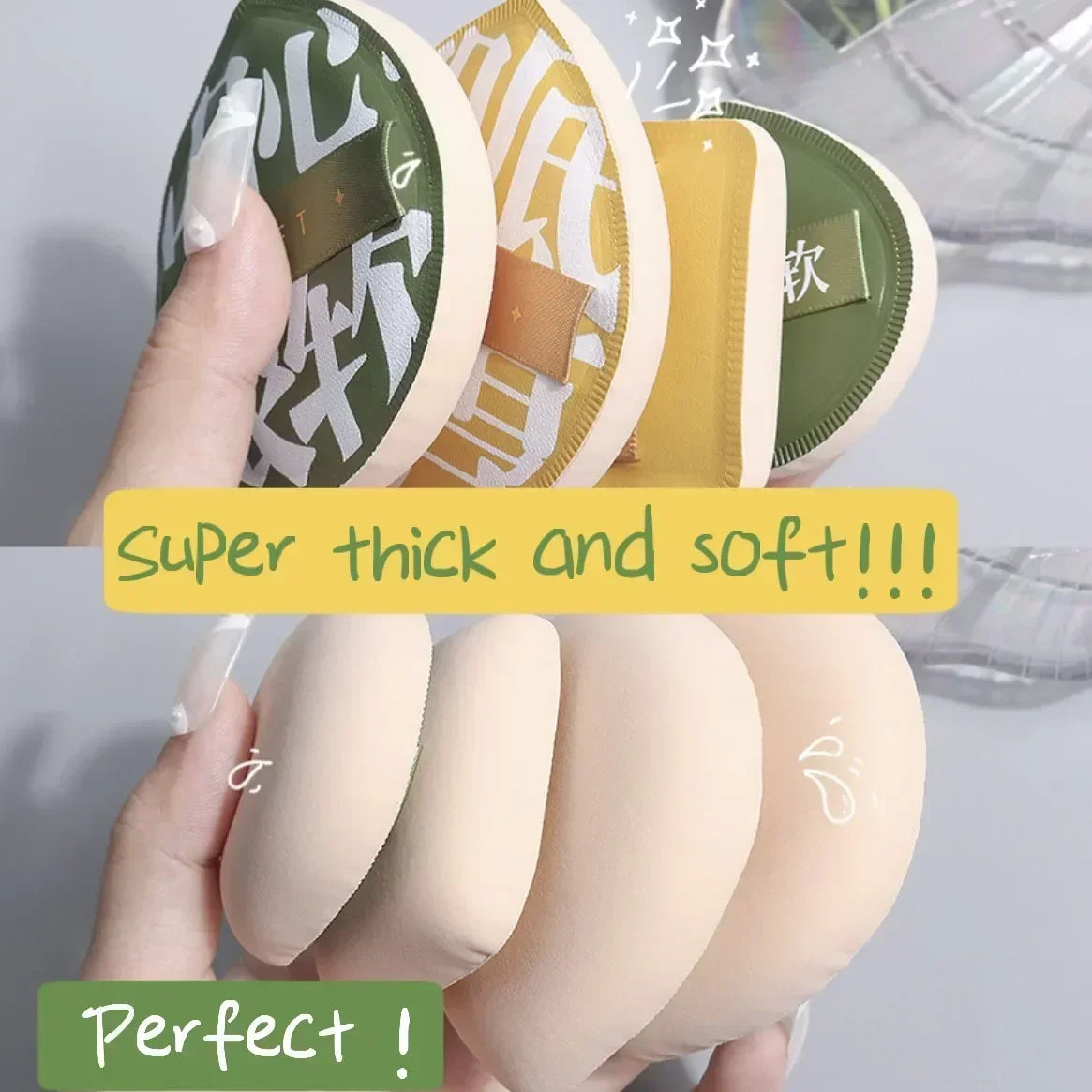 9 PCS Super Soft Cosmetics Puffs Set Makeup Sponge Make up for women Powder puff Korean Beauty Tool Accesories 퍼프 Big Giant Puff