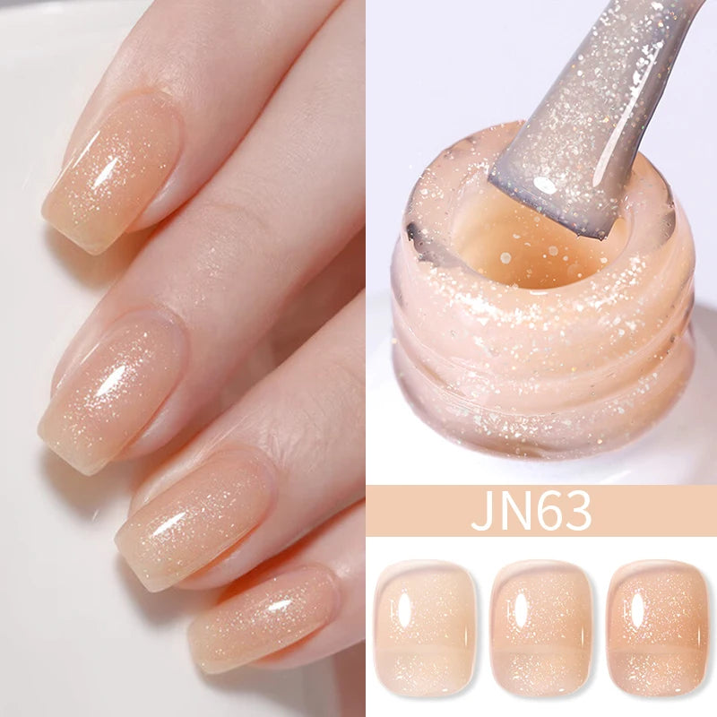BORN PRETTY 10ml Blood Red Jelly Gel Nail Polish Halloween Nails Art Gel Polish Sheer Translucent Nail Gel for Winter Manicure